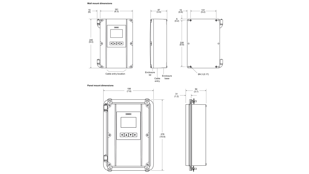 Insatech Siemens SITRANS LT500 Dimensions Diagram 7ML60 16 9