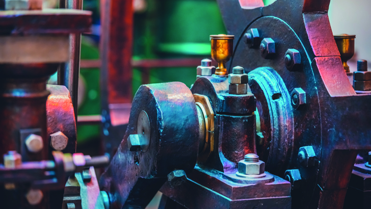 Closeup of a machine