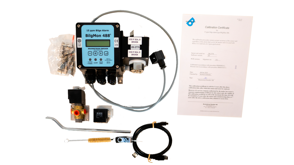 Brannstrom BilgMon 488 with calibration certificate