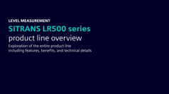 SITRANS LR 500 Series Product Line Overview Thumbnail
