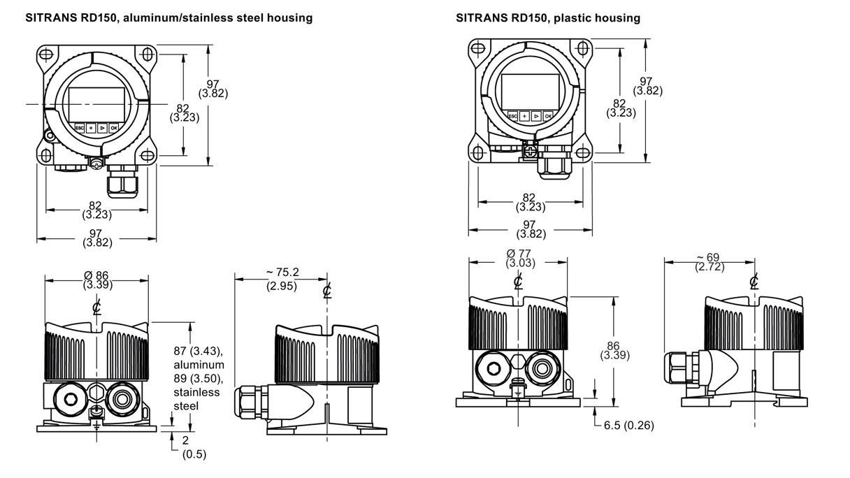 Insatech Siemens SITRANS RD150 Housing Size 7ML5742 16 9