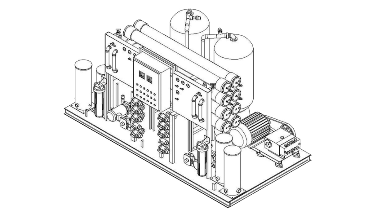 Offshore Desalinators Parker Watermakers Drawing