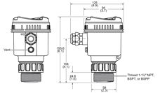 Insatech Siemens SITRANS LR150 Dimensions Diagram 7ML534 16 9