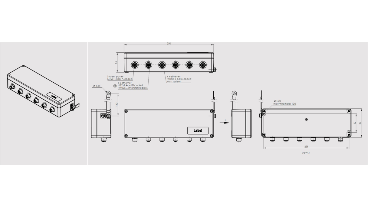 Electronic Data Switch Drawing Bearing HORN 1024 16X9
