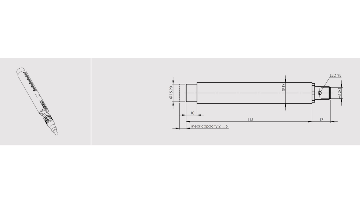 Distance And RPM Sensor Drawing Bearing HORN 1024 16X9