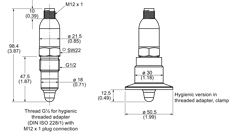 Insatech Siemens SITRANS LCS050 Capacitive Point Level Switch Dimensions Drawing 7ML5772 16 9
