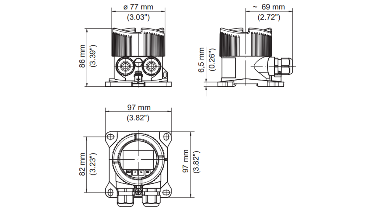 RD150 Dimensions Plastic Housing Siemens 1024 16X9