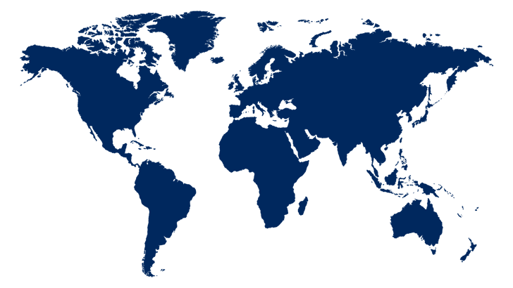 Verdenskort Uden Prikker Marine Blå