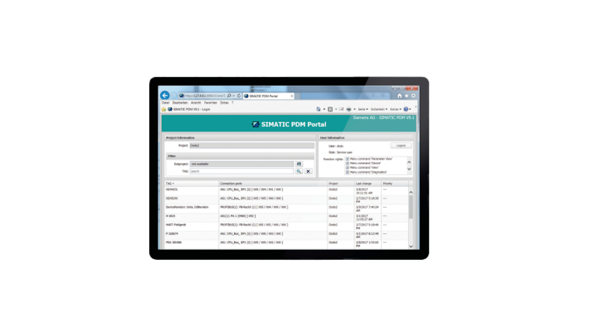 LR100 Simatic PDM Siemens 1024 16X9