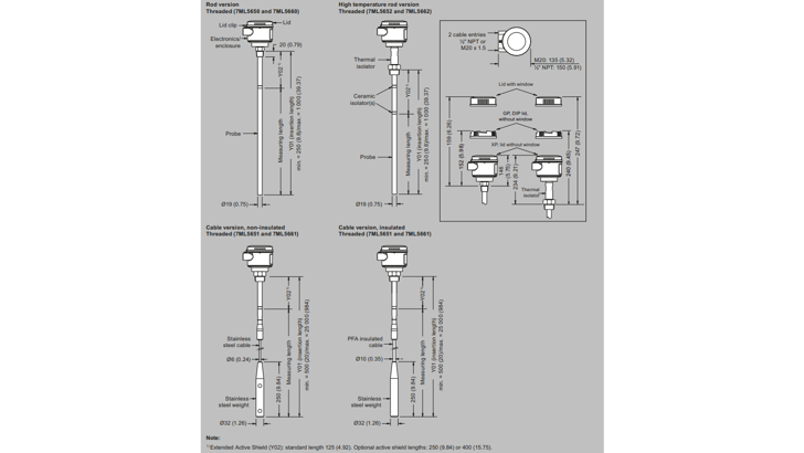 CLS300 Dimensions Threaded Siemens 1024 16X9