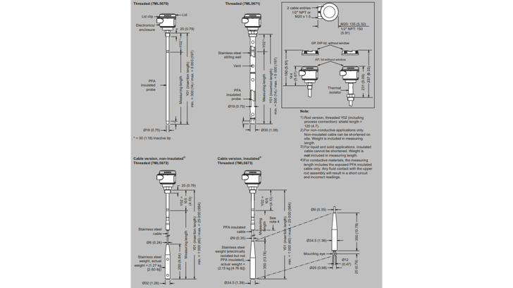 LC300 Dimensions Threaded Siemens 1024 16X9