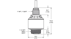 Insatech Siemens SITRANS LR100 Radar Level Dimensions Drawing 7ML530 16 9
