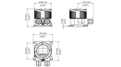 RD150 Dimensions Aluminium Housing Siemens 1024 16X9