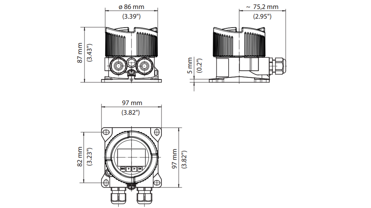 RD150 Dimensions Aluminium Housing Siemens 1024 16X9
