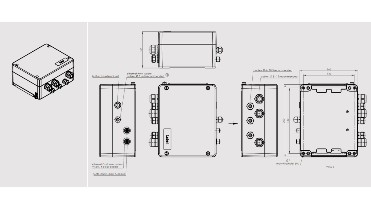Monitoring Unit Drawing Bearing HORN 1024 16X9