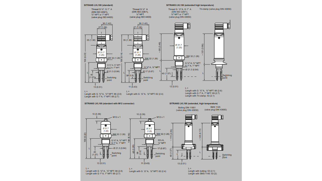 LVL100 Dimensions Siemens 1024 16X9