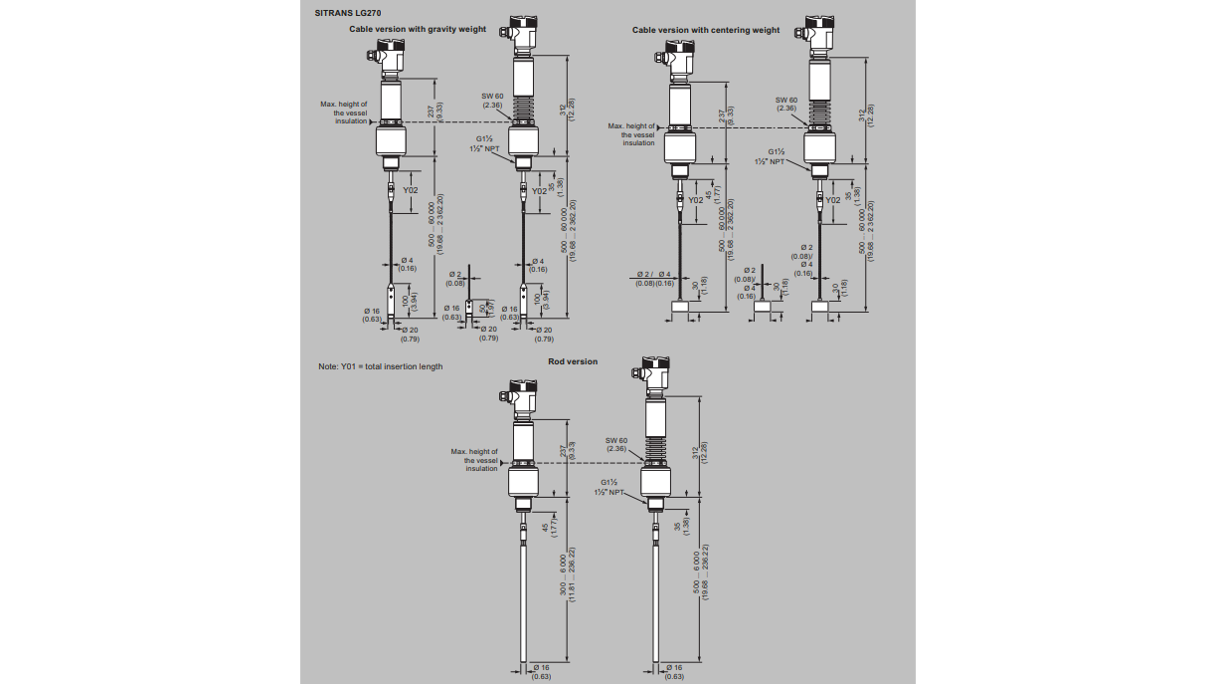 LG270 Diemensions Siemens 1024 16X9