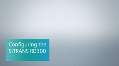 Siemens Configuring The SITRANS RD300 Thumbnail