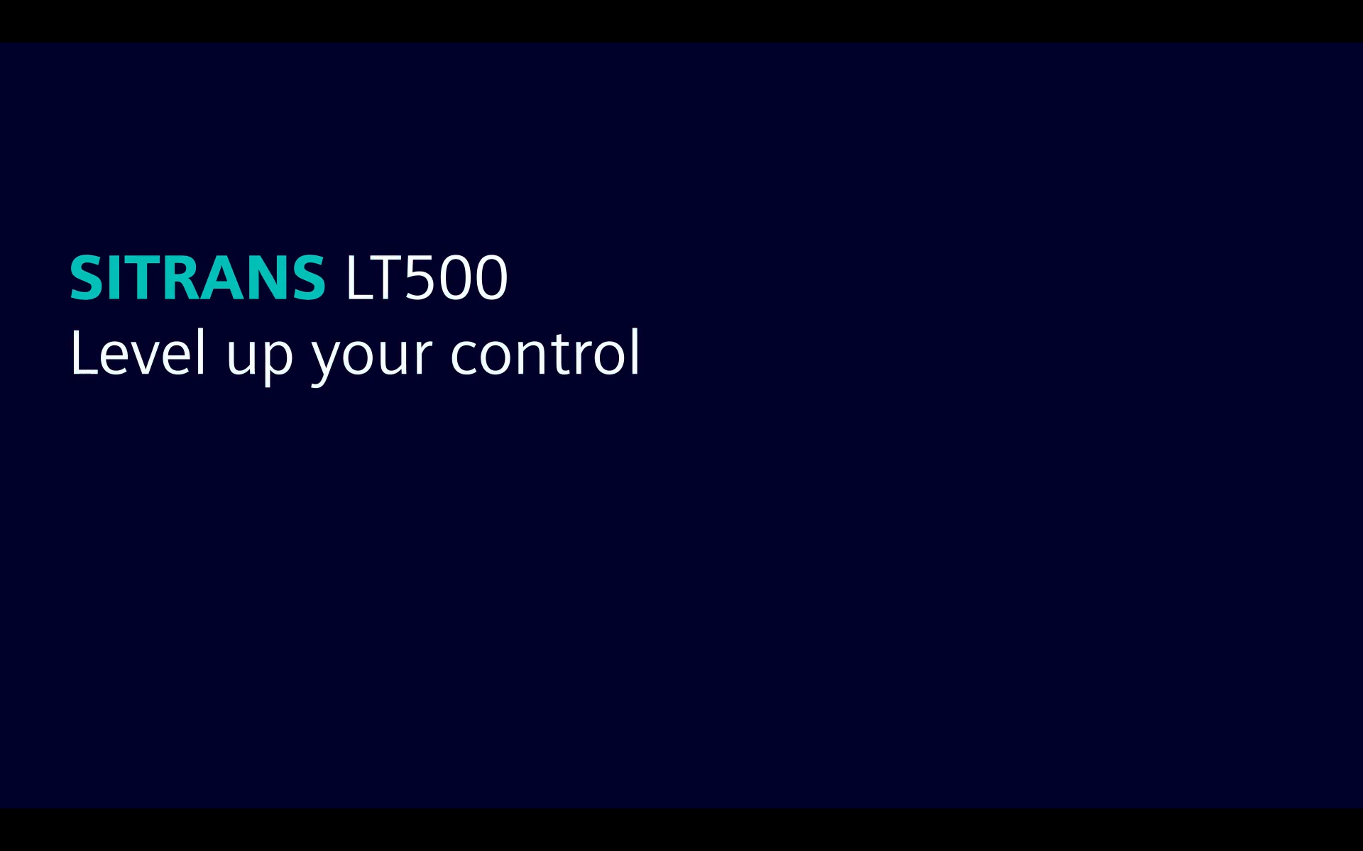 Siemens Level Up Your Control With SITRANS LT500 Video Thumbnail